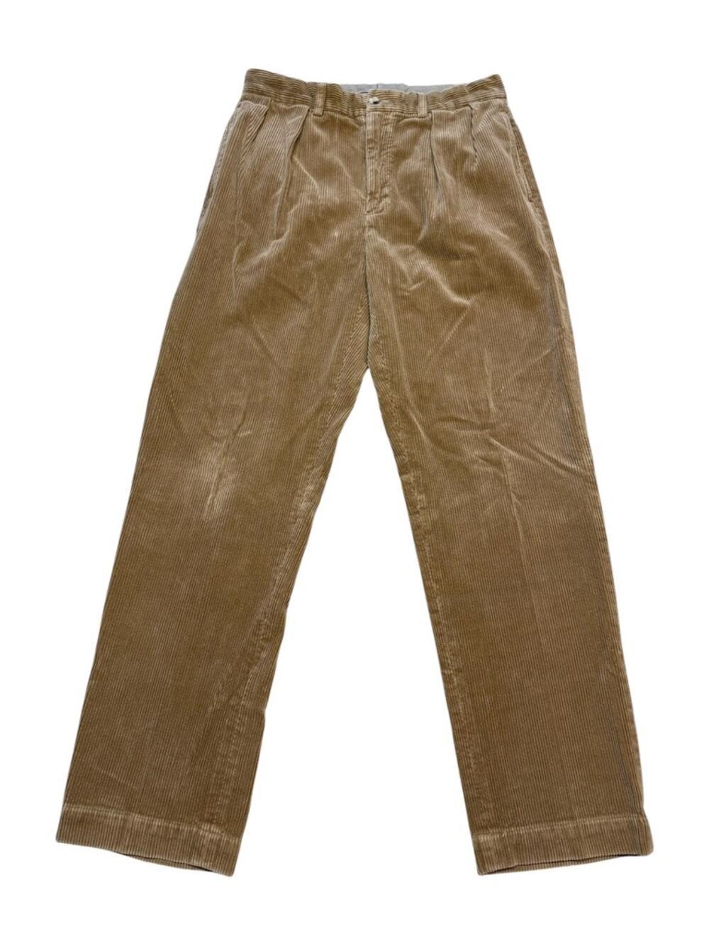 Vintage 90s Polo by Ralph Lauren Andrew Brown Tan Corduroy Pant 33 / 32